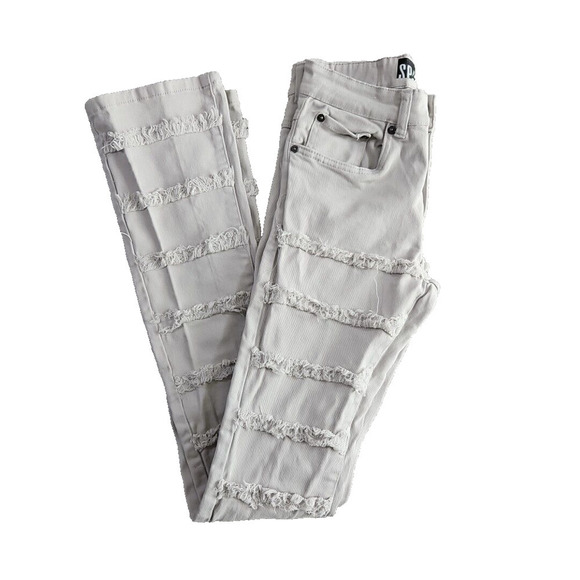 Spark Jeans Men's 29x38 Premium Denim Jeans Studio Collection Gray Frayed 165496 - Picture 13 of 16